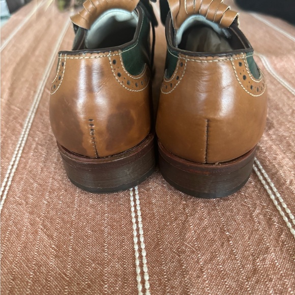 FootJoy Brown and Green Men's Oxfords - Picture 5 of 7